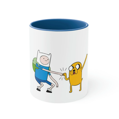 Finn and Jake Adventure Time Accent Coffee Mug