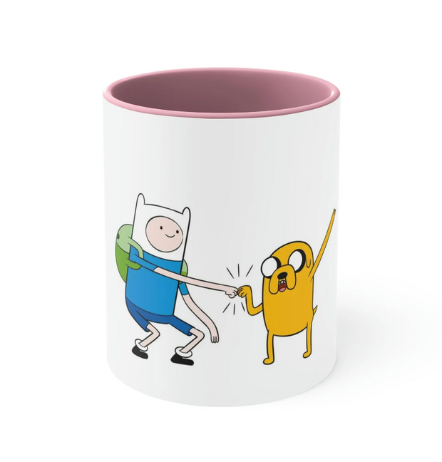 Finn and Jake Adventure Time Accent Coffee Mug