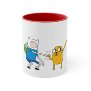 Finn and Jake Adventure Time Accent Coffee Mug